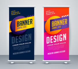 Wall Mural - abstract stylish roll up standee banner design