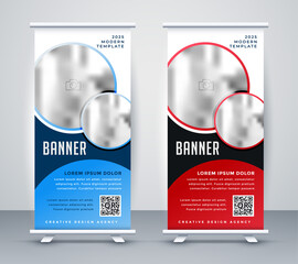 Wall Mural - vertical roll up banner standee template design