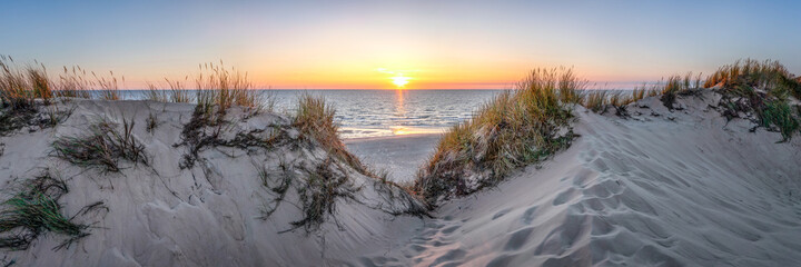 Wall Mural - sunset at the dune beach