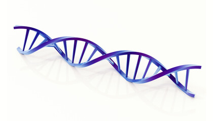 Sticker - 3D illustration DNA structure isolated background.