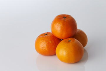 Poster - tangerine orange on white background