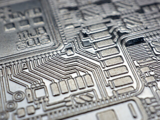 Wall Mural - Closeup shot of a part of the computer motherboard