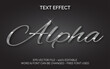 Silver metal text effect. Text effect vector editable font and word. Easy to change.