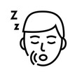 snore disease line icon vector. snore disease sign. isolated contour symbol black illustration