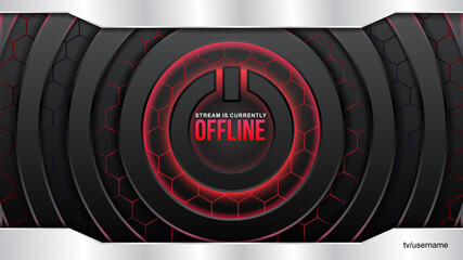 offline streaming live stream game mode dark background. futuristic gaming vector illustration