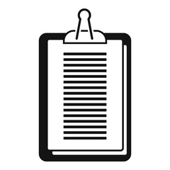 Wall Mural - Document clipboard icon, simple style