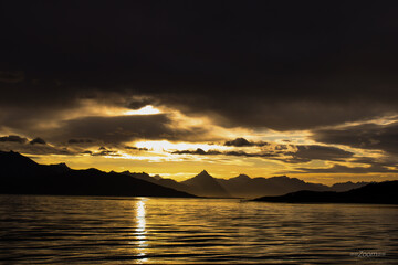 sunset over the sea