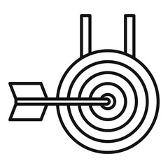 Canvas Print - Arch target icon, outline style