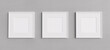 © oxinoxi - Three white square shape picture frames mockup