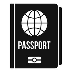 Sticker - Personal information passport icon, simple style