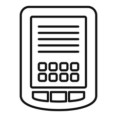 Sticker - Tablet operating system icon, outline style