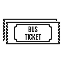 Poster - Machine bus ticket icon, outline style