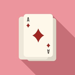 Poster - Play cards icon, flat style