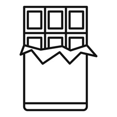 Poster - Chocolate bar icon, outline style