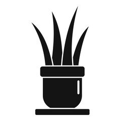 Sticker - Office plant pot icon, simple style