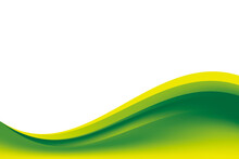 Abstract Smooth Green Yellow Wavy Background Design Template Vector, Professional Fresh Green Mesh Gradient Element With Copy Space For Text