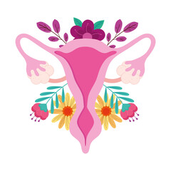  vagina with purple flowers