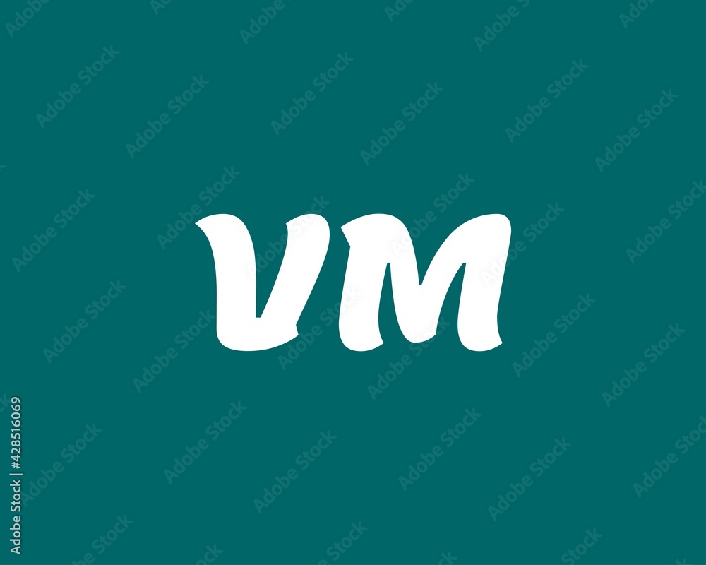 VM MV letter logo design vector template Stock Vector | Adobe Stock