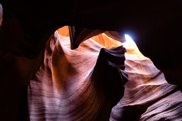 Poster - Mesmerizing view of lower Antelope Canyon in Page, Arizona