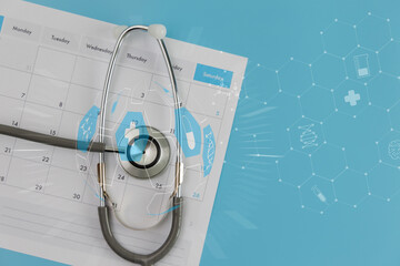 Wall Mural - clinic research medical record healthcare and network connection interface medical technology clinical study