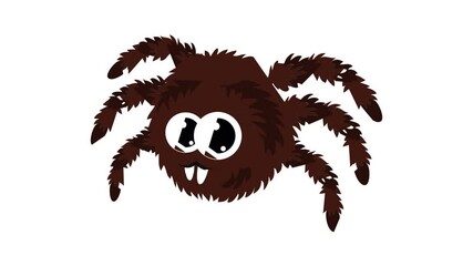 Poster - Brown spider icon animation