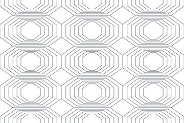 Wall Mural - seamless abstract background pattern made with repeated octagon shapes. modern, dynamic vector art.