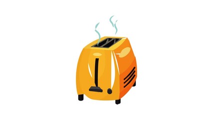 Sticker - Hot toaster icon animation