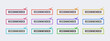 © Ahmad - Recommended vector line icon frame template. Recommend checklist banner with colorful choice.