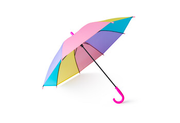 Wall Mural - umbrella pastel color or rainbow color on isolated white background