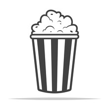 Popcorn Icon Transparent Vector Isolated