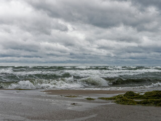 Canvas Print - Sturm über der Ostsee, Ostseebad Prerow auf dem Darß, Fischland-Darß-Zingst, Mecklenburg Vorpommern, Deutschland