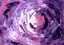 Abstract Contemporary Art For Background Hand-drawn In White And Purple Colors. 