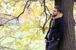 © alexkich - Young beard man in an autumn