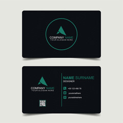 Wall Mural - Creative and clean business card template. Minimalist name card. Two sided cards. Illustration vector 