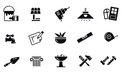  Home & Bricolage Icons vector design 