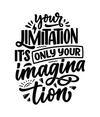 hand drawn lettering quote in modern calligraphy style about business motivation. inspiration slogan