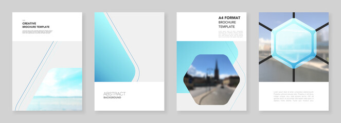 Wall Mural - a4 brochure layout of covers design templates for flyer leaflet, a4 brochure design, report, present