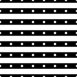 Vector seamless pattern with horizontal stripes and dots. Simple design for fabric, wrapping, wallpaper, textile.