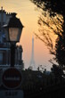 Sunset in Paris with Eiffel Tower