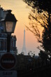 Sunset in Paris with Eiffel Tower