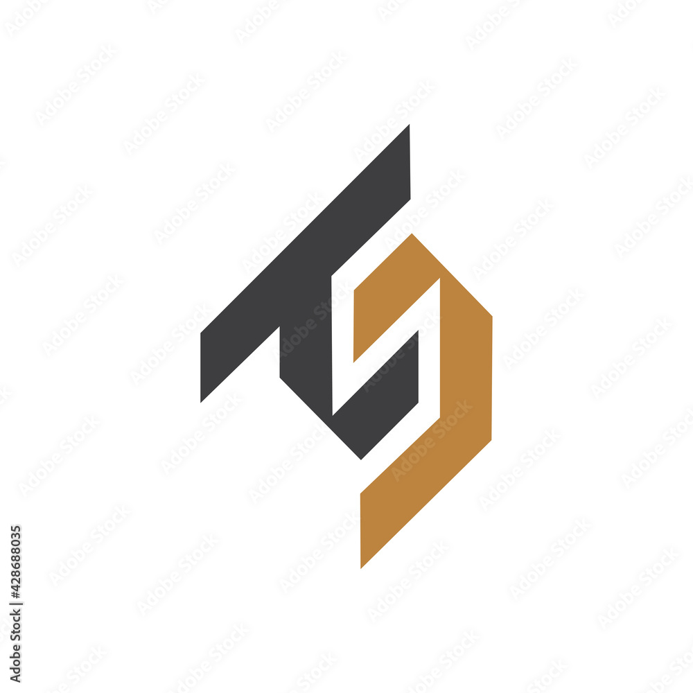 Initial letter ts logo or st logo vector design template Stock Vector ...