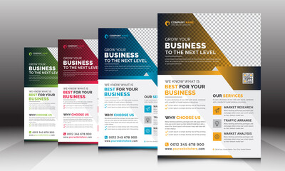 Creative Unique Modern Corporate Business Flyer Leaflet Vector Template Layout