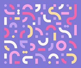 Wall Mural - the circular ring is divided to create a different shape of the curve. simple pattern design templat