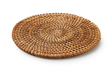 Round Woven Placemats On A White Background