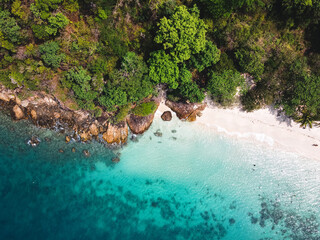 Sea view, beach on the island, tropical sea island