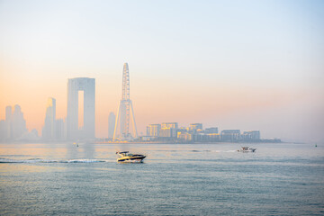 Blue Water Island Dubai UAE Sunrise Overview