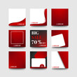 Template for your infomation is red concept. Vector illustartion. EPS 10 