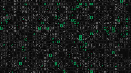 Seamless tileable matrix of HEX digital code