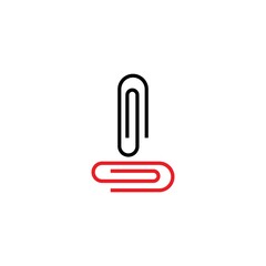 Wall Mural - paper clip icon