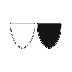 Wall Mural - shield icon vector template isolated. logo design, flat editable vector illustration on white backgr